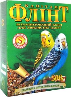 Флинт - корм для мелких попугаев с йодом 500 гр